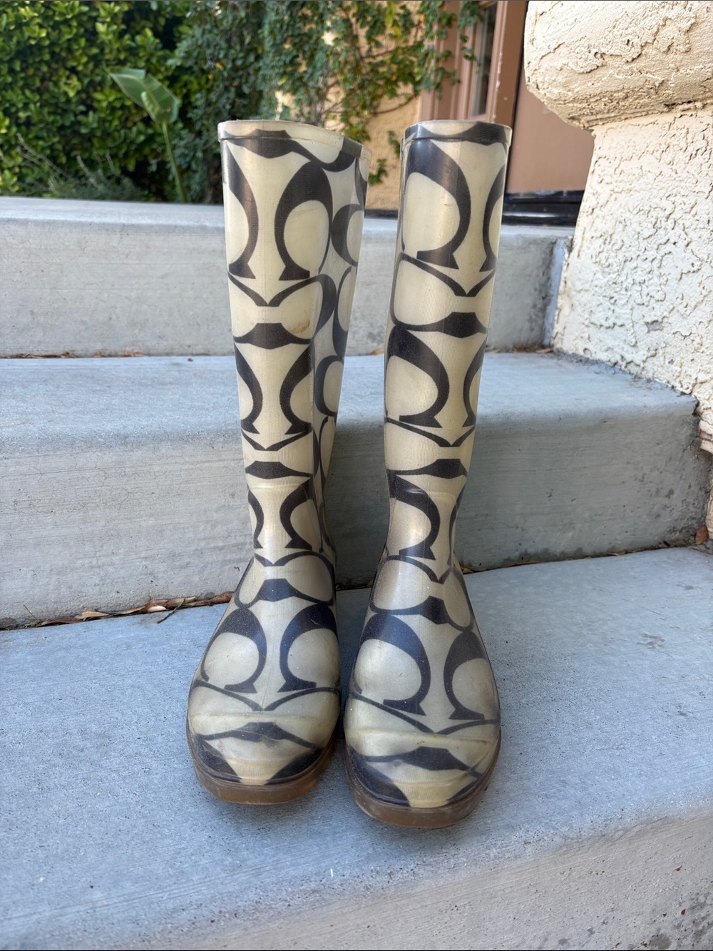 Coach Pixy Signature Rain Boots Size 9